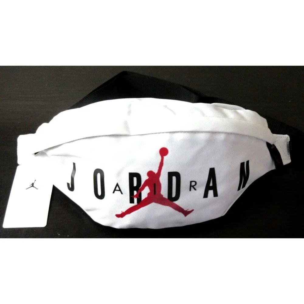 Nike Jordan Air Crossbody Fanny Pack Waist Belt Bag White Black Red NWT - Picture 5 of 7